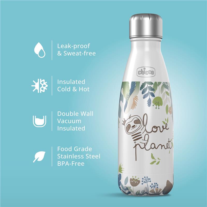 Chicco - Feeding Stainless Steel Insulated Water Bottle 12Oz Pink  Image 3