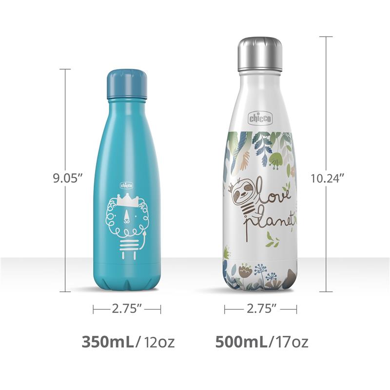 Chicco - Feeding Stainless Steel Insulated Water Bottle 12Oz Teal Image 6
