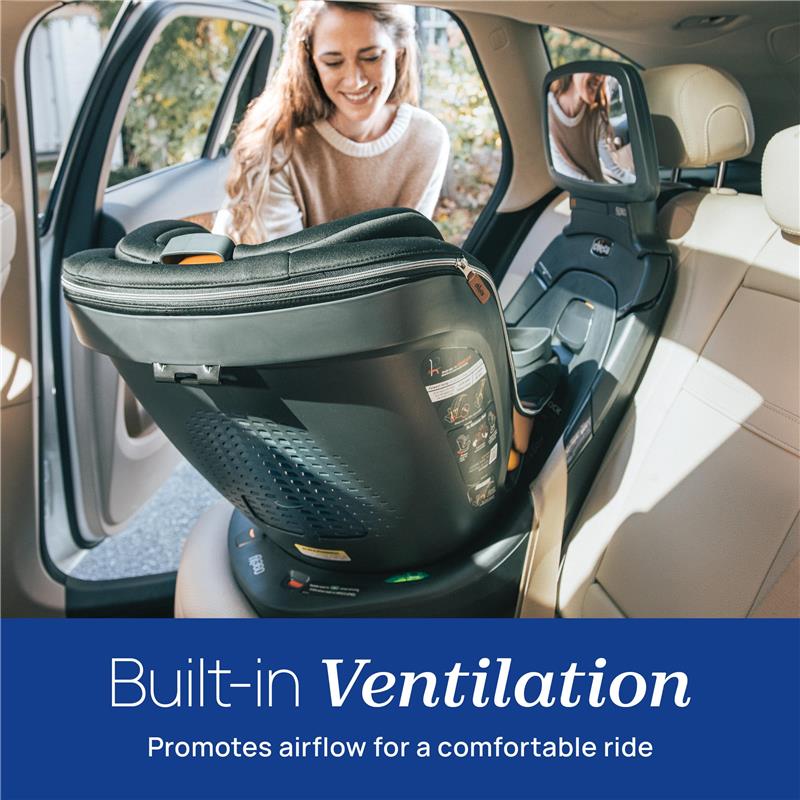 Chicco Fit360 Zip ClearTex Rotating Convertible Car Seat, Jet Image 7