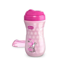 Chicco Glow In Dark Insulated Rim Spout Trainer Cup 9Oz, Pink, 12M+ Pink Image 1