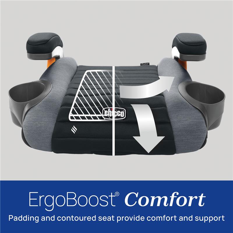 Chicco Gofit Cleartex Backless Booster Car Seat, Shadow Image 2