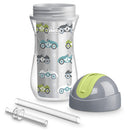 Chicco Insulated Flip-Top Straw Cup 9oz 2-Pack - Cars & Checker Image 5