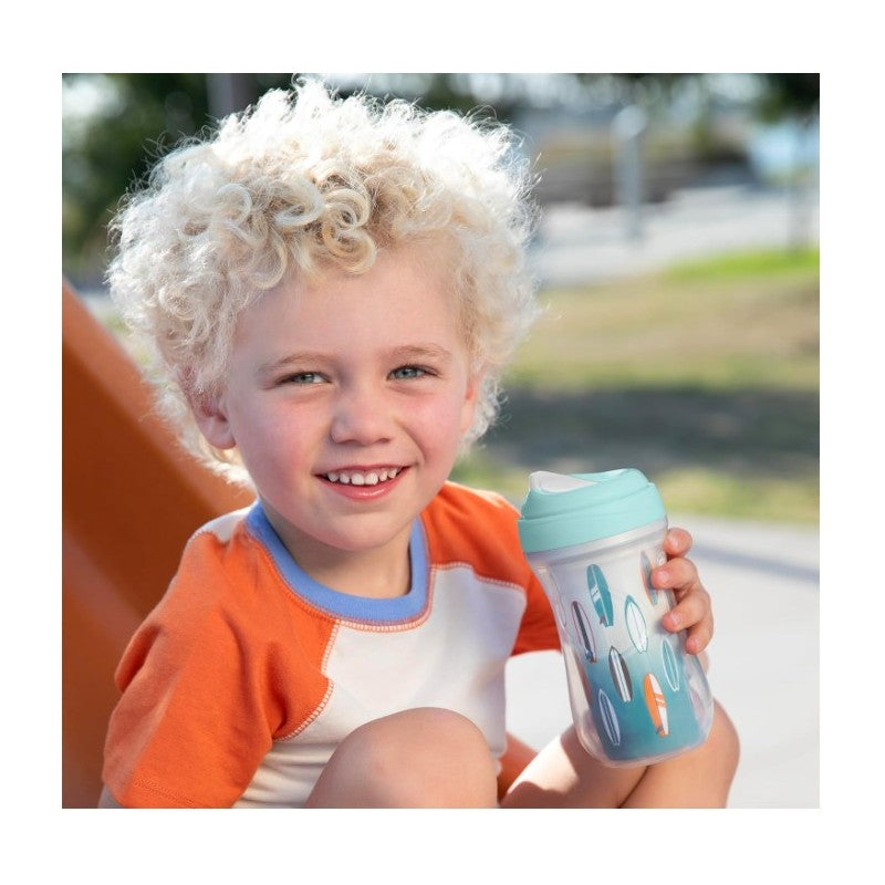 Chicco Insulated Rim Spout Trainer Sippy Cup 9Oz, Ocean Print/Surf 12M+ Image 4