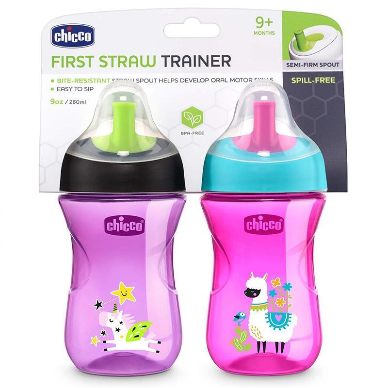 Insulated Rim Spout Trainer Sippy Cup 9oz. 12m+ (2pk) in Pink/Teal/Purple  Ombre