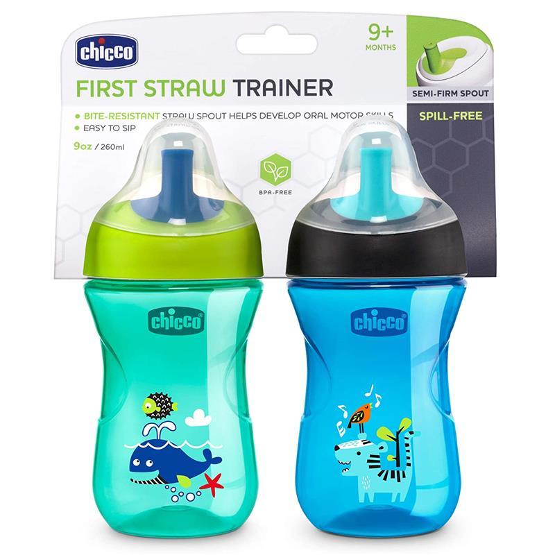 Chicco Natural Fit Straw Trainer Cup, Teal/Blue Image 8
