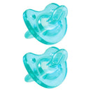 Chicco NaturalFit Soft Silicone Orthodontic Pacifiers 2-Pack, Blue Image 1