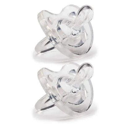 Chicco NaturalFit Soft Silicone Pacifiers 2-Pack, Clear Image 1
