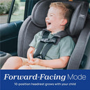 Chicco OneFit LX ClearTex All-in-One Car Seat with LeverLock Installation, Slim Design, Convertible Car Seat, Smoke/Grey Image 4