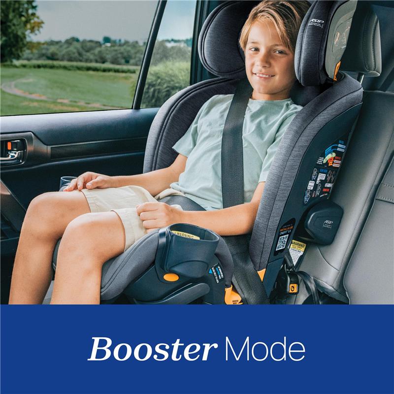 Chicco OneFit LX ClearTex All-in-One Car Seat with LeverLock Installation, Slim Design, Convertible Car Seat, Smoke/Grey Image 5