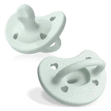 Chicco PhysioForma soft silicone pacifiers for babies, designed for ages 0-6 months, in mint color.
