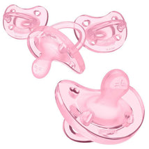 Chicco - PhysioForma® Orthodontic One-Piece Silicone Pacifier, 0-6m, Light Pink 4-Pack Image 1
