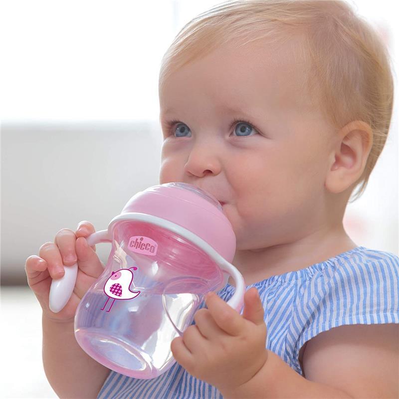 Chicco - Silicone Spout Transition Sippy Cup 7Oz Pink 4M+ Image 7