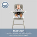 Chicco - Stack Hi-Lo 6-in-1 Multi-Use High Chair Sand Image 3