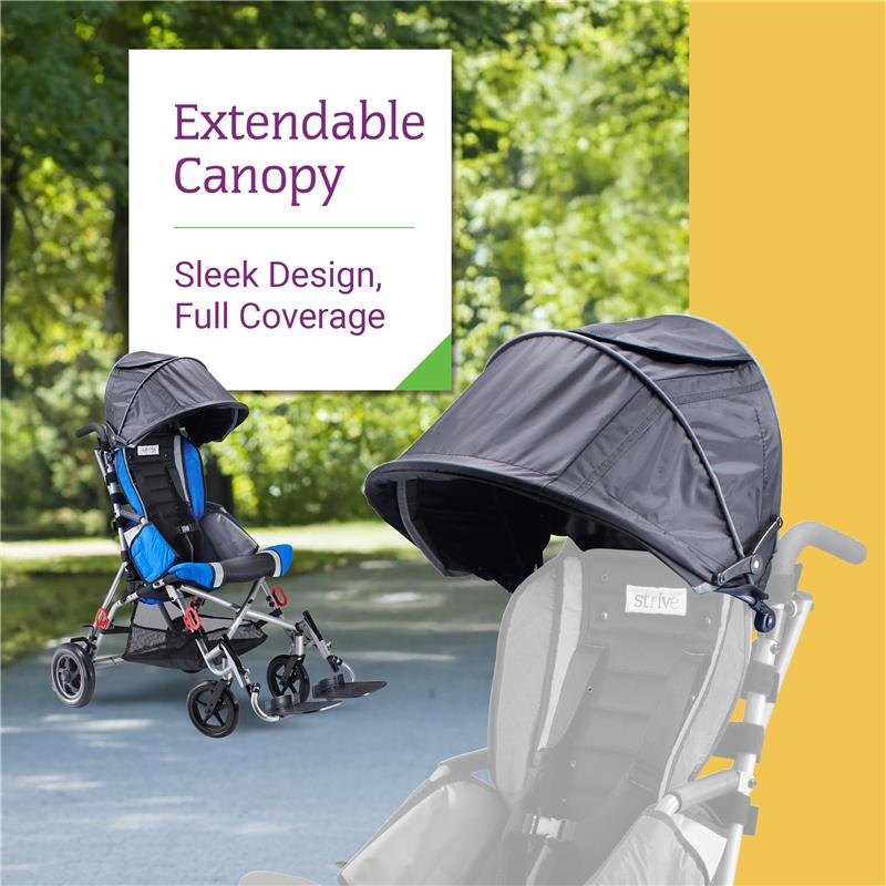 Circle Specialty - Canopy with Clear Flap Window for Strive 16 & 18 Adaptive Stroller Image 5