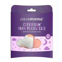 Clevamama Clevafoam Pram Baby Pillow Case, Stroller Pillow Case - Coral Image 2