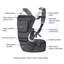 Clevamama Ergonomic Baby & Hip Carrier, Black Image 3