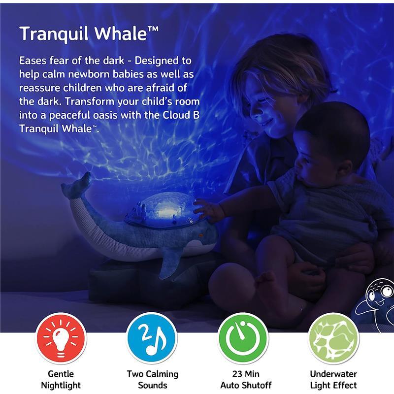 Cloud B - Ocean Projector Nightlight, Tranquil Whale Family