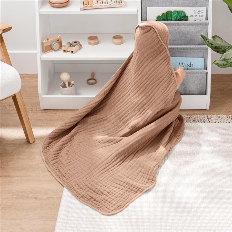 Comfy Cubs - 2Pk Hooded Baby Towel Cedar & Sand Image 2