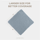 Comfy Cubs - 2Pk Hooded Baby Towel Pacific Blue & Fern Image 3