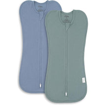 Comfy Cubs 2Pk Swaddle Blanket Baby Boy, Nomadic Blue & Azul Image 1