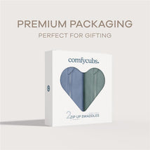 Comfy Cubs 2Pk Swaddle Blanket Baby Boy, Nomadic Blue & Azul Image 2