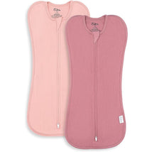 Comfy Cubs 2Pk Swaddle Blanket Baby Girl, Blush & Mauve Image 1
