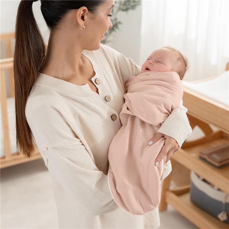 Comfy Cubs 3Pk Easy Swaddle Blanket with Zipper Closure, Light Blush, Blush & Mauve Image 2