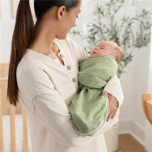 Comfy Cubs 3Pk Easy Swaddle Blanket with Zipper Closure, Stone, Pacific Blue & Sage Image 2