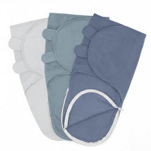 Comfy Cubs 3Pk Easy Swaddles Stone, Pacific Blue, Nomadic Blue Image 1