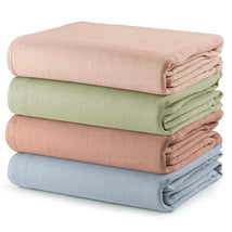Comfy Cubs 4Pk Muslin Swaddle Blankets, Pacific, Cedar, Sage, Blush Image 1