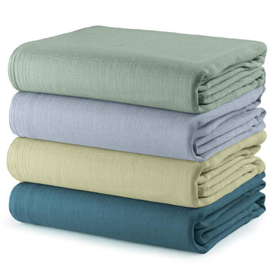 Comfy Cubs 4Pk Muslin Swaddle Blankets, Sage, Pacific Blue, Fern, Neptune Image 1