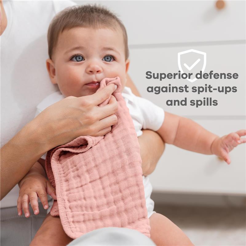 Comfy Cubs - 6Pk Muslin Burp Cloths Multi Girl Image 4