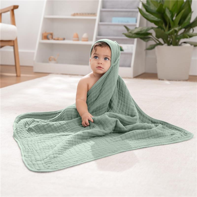 Comfy Cubs - Hooded Baby Towel Fern Image 4