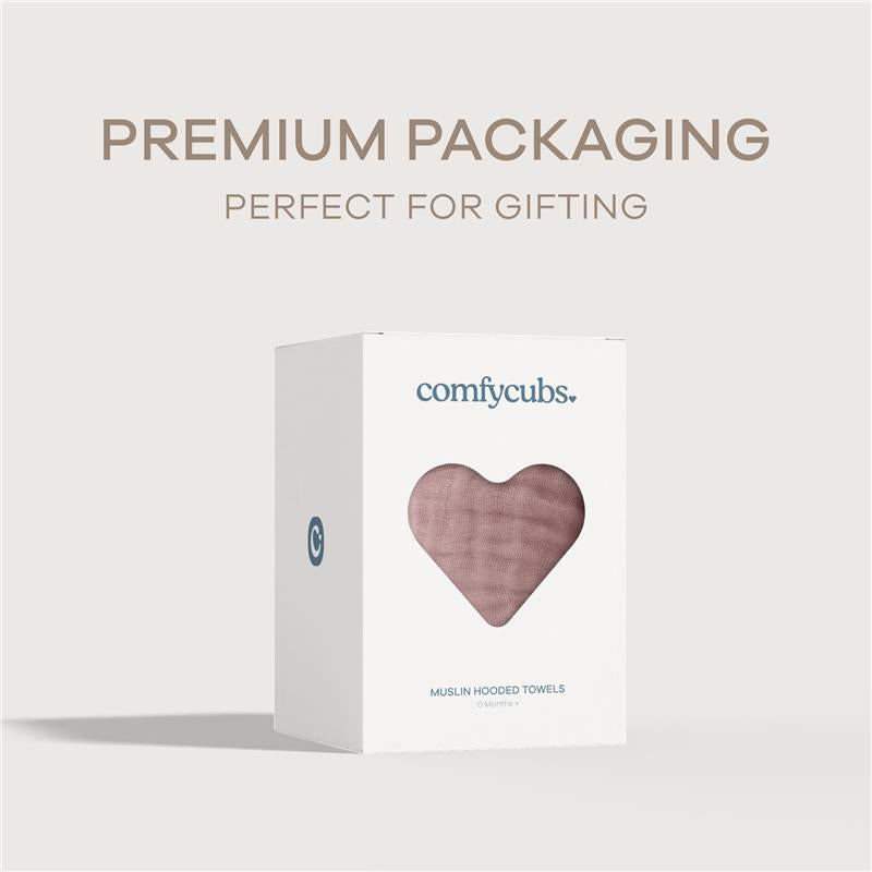 Comfy Cubs - Hooded Baby Towel Mauve Image 5