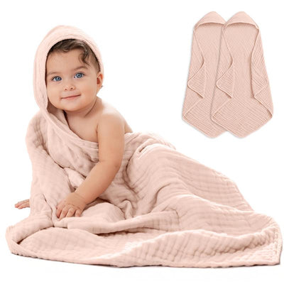 Comfy Cubs - Hooded Baby Towels Sand  Image 1