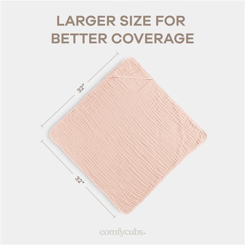 Comfy Cubs - Hooded Baby Towels Sand  Image 3