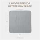 Comfy Cubs Muslin Baby Blanket, Heather Blue Image 4