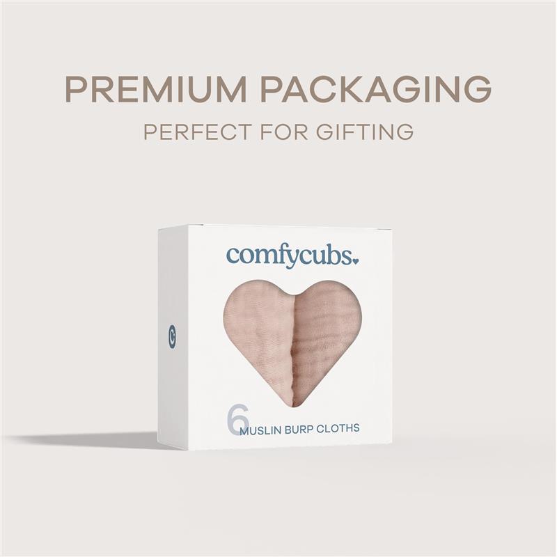 Comfy Cubs - Muslin Burp Cloths Blush Image 6