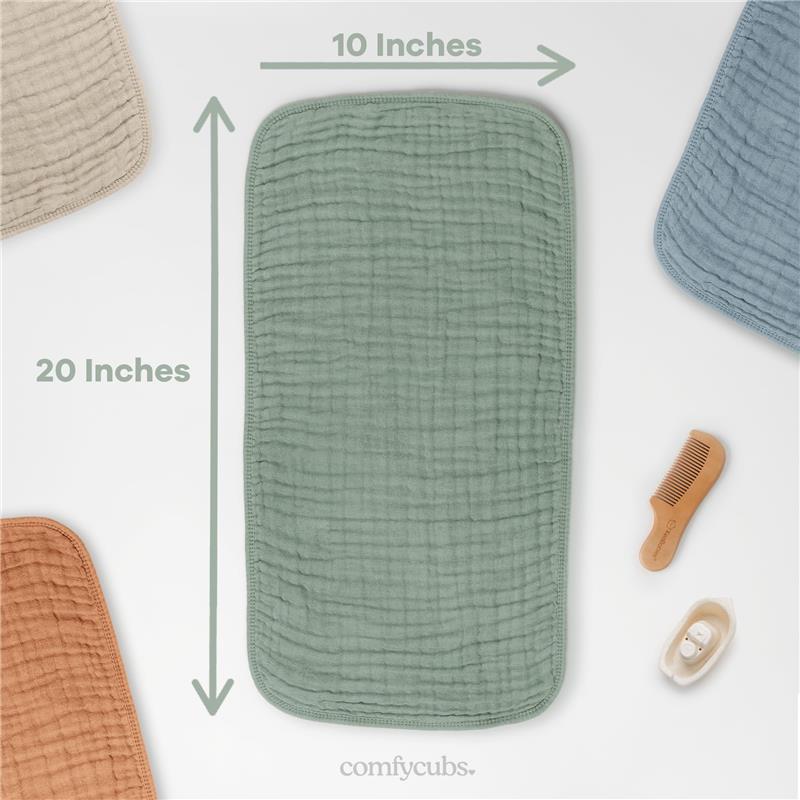 Comfy Cubs - Muslin Burp Cloths Multi Boy Image 3