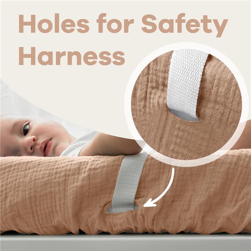 Comfy Cubs - Muslin Fitted Changing Pad Cover, Cedar Image 3