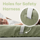 Comfy Cubs - Muslin Fitted Changing Pad Cover, Sage Image 3