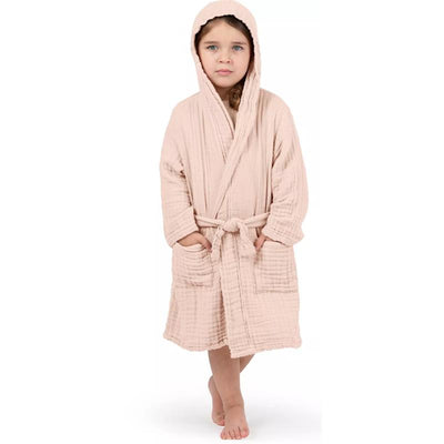 Comfy Cubs - Muslin Kids Bathrobe Blush Image 1