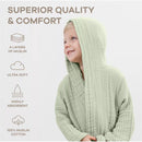 Comfy Cubs - Muslin Kids Bathrobe Sage Image 2