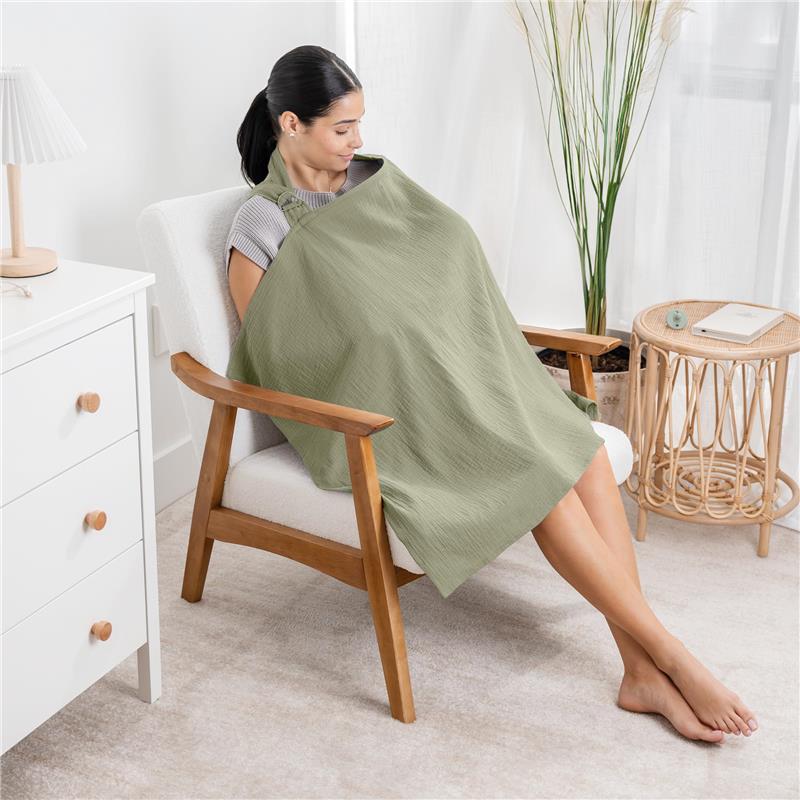 Comfy Cubs - Muslin Nursing Cover, Sage Image 2