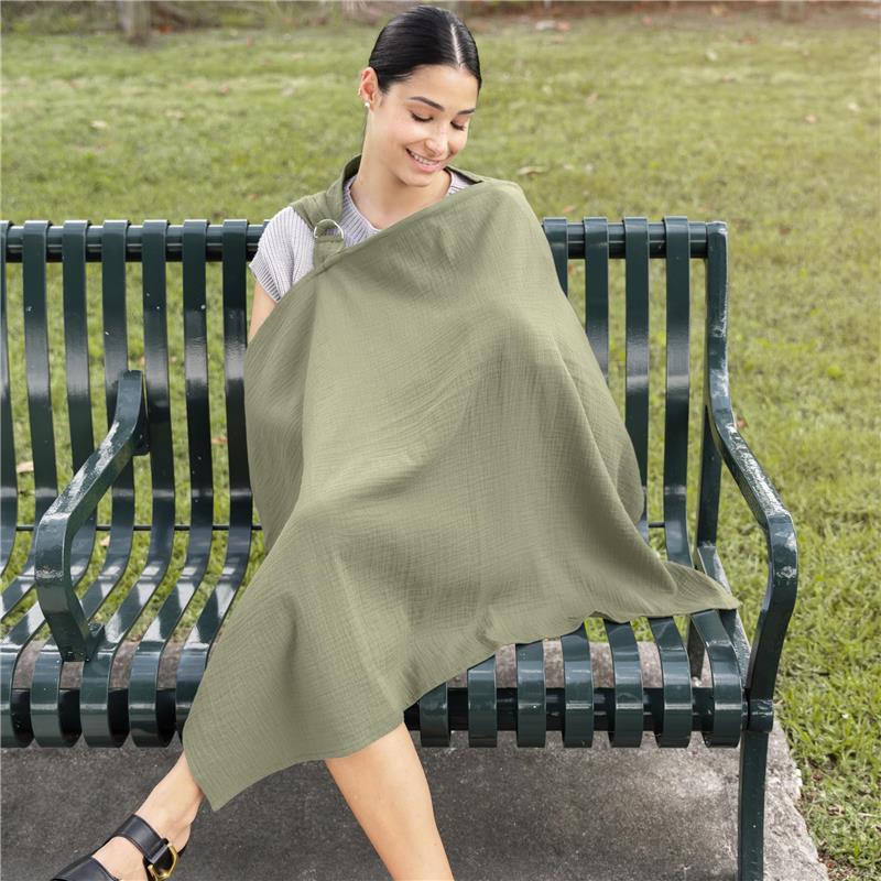 Comfy Cubs - Muslin Nursing Cover, Sage Image 5