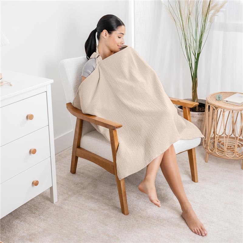 Comfy Cubs - Muslin Nursing Cover Sand Image 2