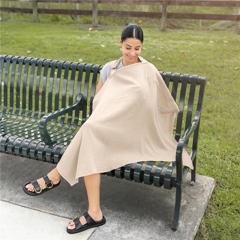 Comfy Cubs - Muslin Nursing Cover Sand Image 5