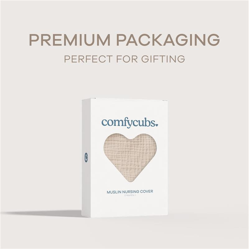 Comfy Cubs - Muslin Nursing Cover Sand Image 6