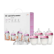 Comotomo - 7Pk Baby Bottle Bundle, Pink Image 1