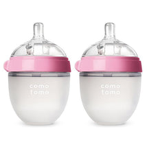 Comotomo - 2Pk Natural Feel Baby Bottle, Pink (5Oz) Image 1